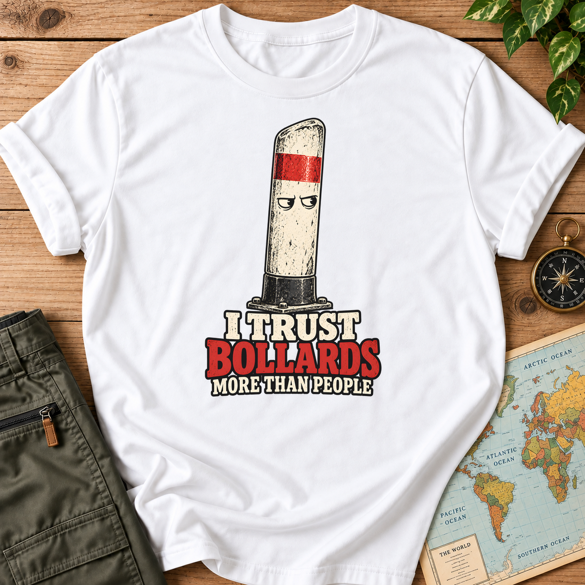 I Trust Bollards More Than People T-Shirt