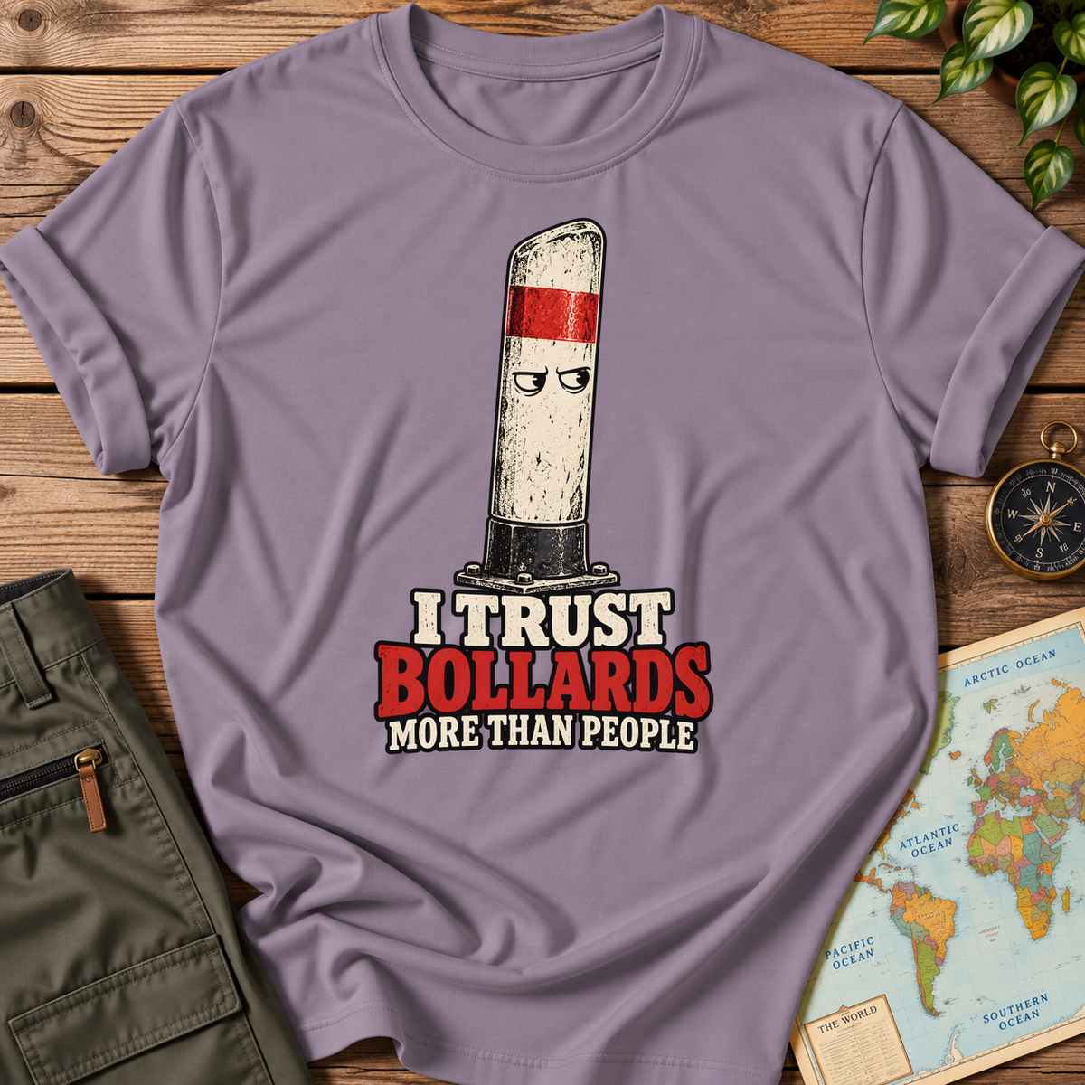 I Trust Bollards More Than People T-Shirt