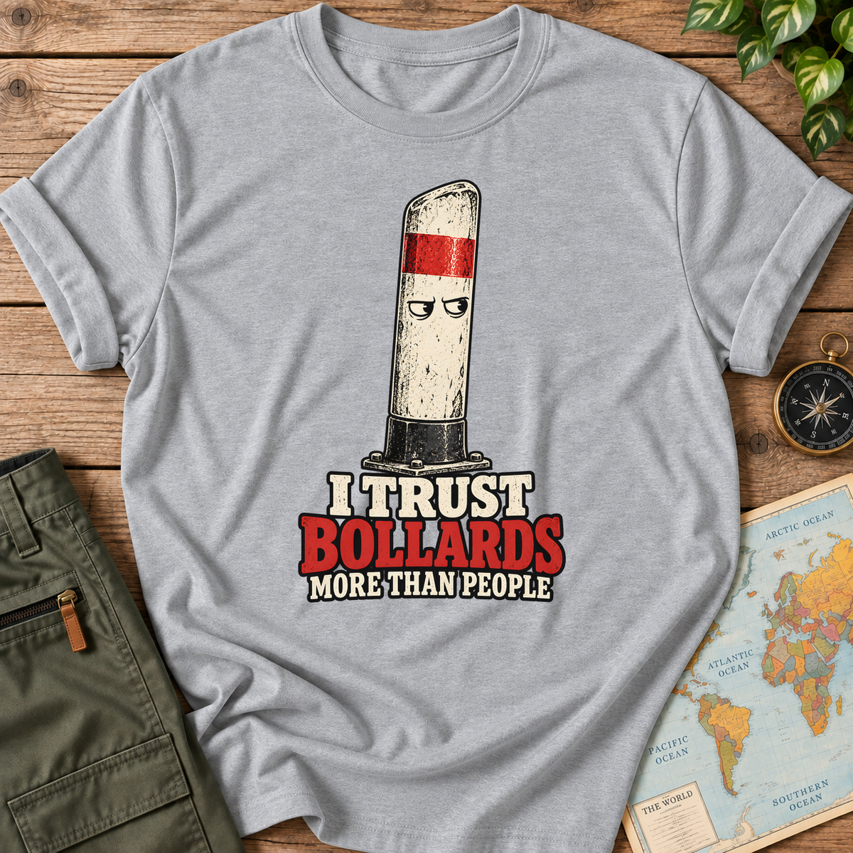 I Trust Bollards More Than People T-Shirt