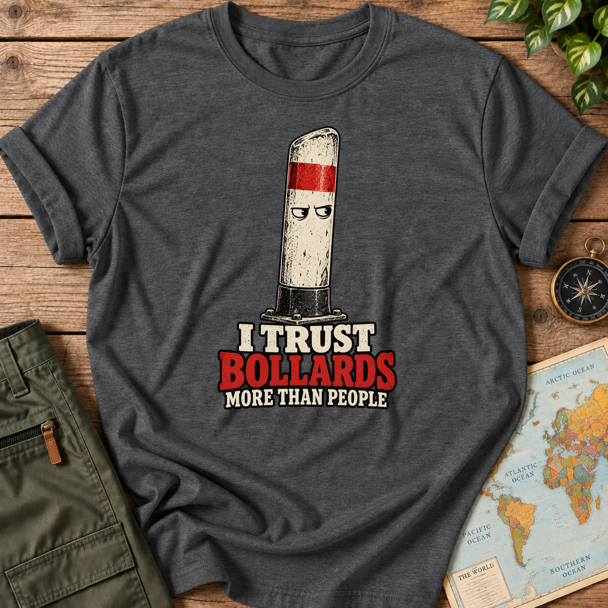 I Trust Bollards More Than People T-Shirt