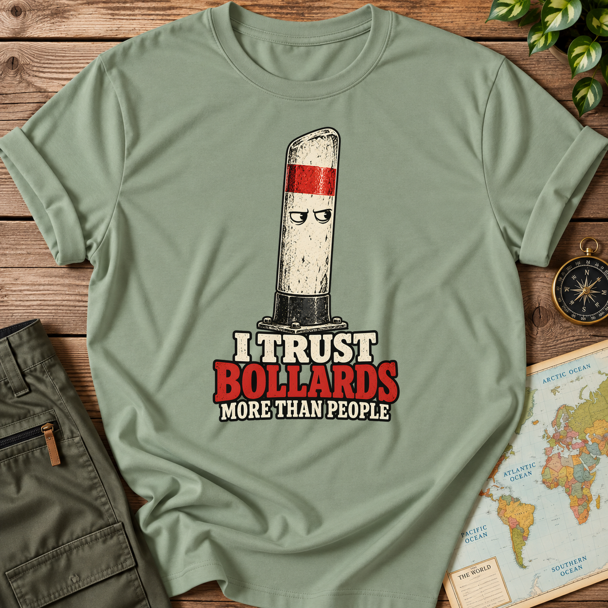 I Trust Bollards More Than People T-Shirt